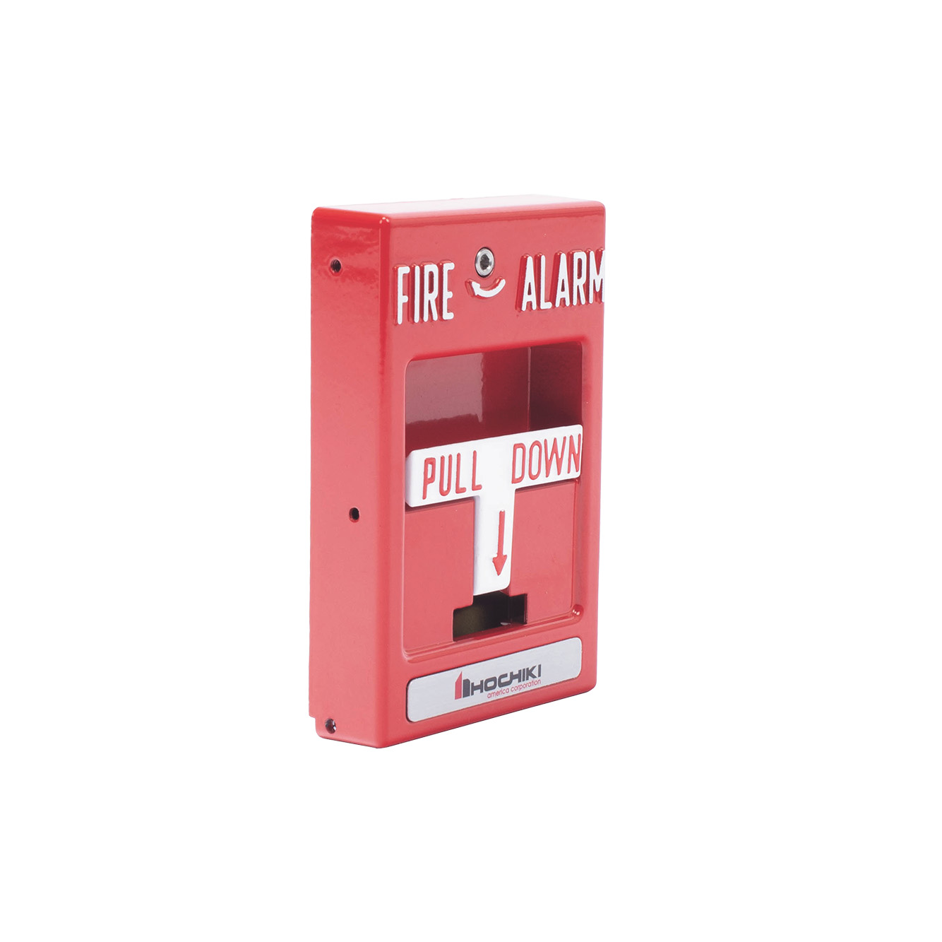 Estación Manual Convencional HPS-SAH Hochiki 3 Estación manual Hochiki HPS-SAH de una acción con cerradura hexagonal Vista lateral