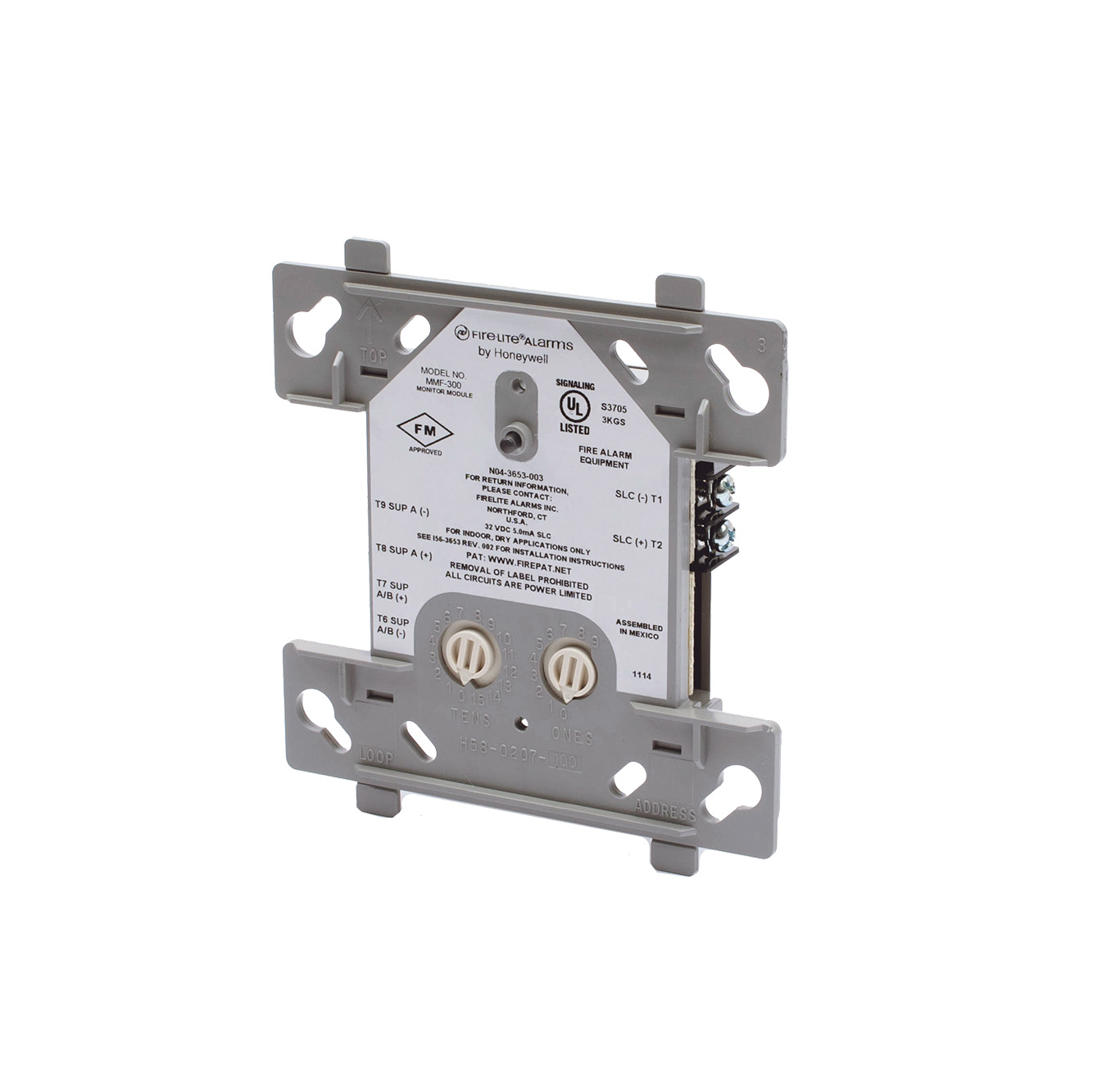 Módulo Monitor Direccionable MMF-300 Fire-Lite 3 MMF-300 Módulo Monitor Direccionable-Vista derecha